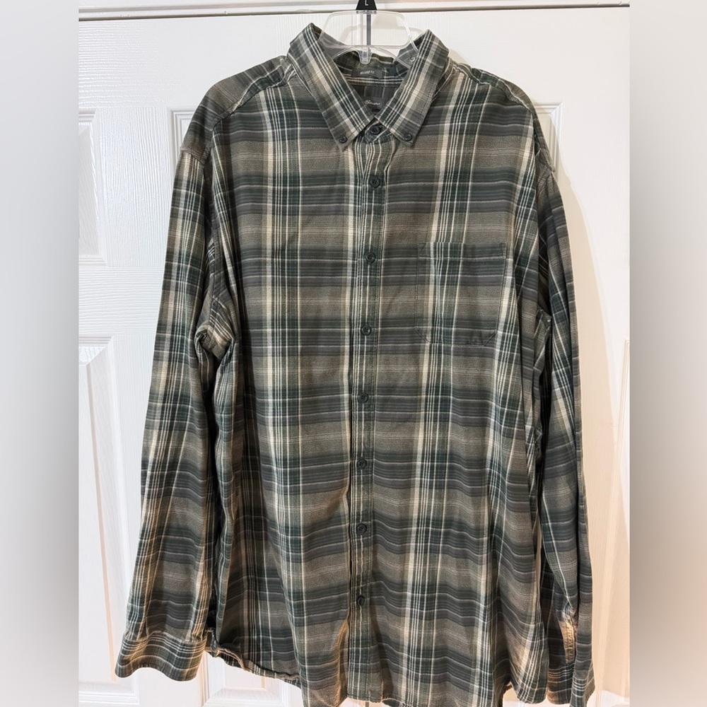 Eddie Bauer Plaid Flannel Button-Up Shirt Men’s 3XL tall